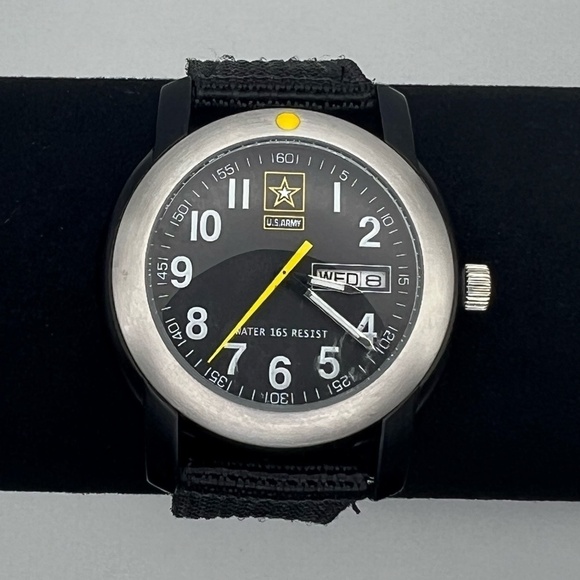US Army Unisex  Black Silver Watch Working - Picture 7 of 9
